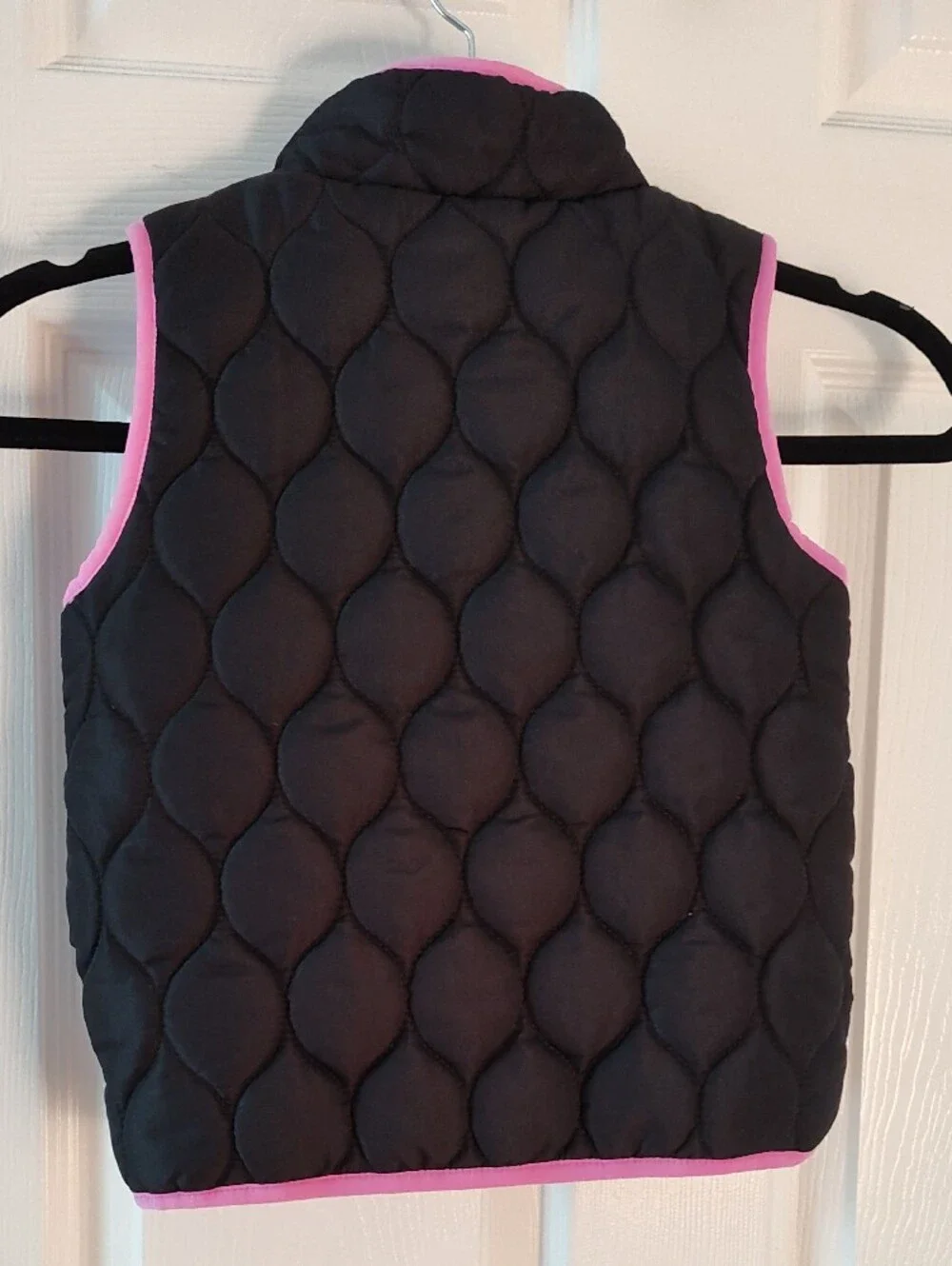 Puma Black Quilted Vest with Pink Trim